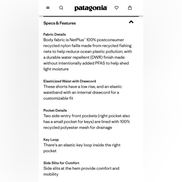 NWT Patagonia women’s Barely Baggies Shorts sz S - Picture 8 of 8